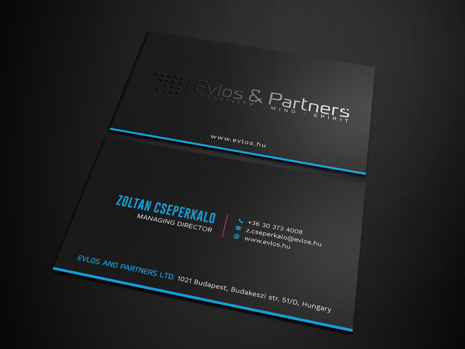 Business Card Design by Tripti Ranjan Gain for Evlos & Partners Ltd. | Design #17116913