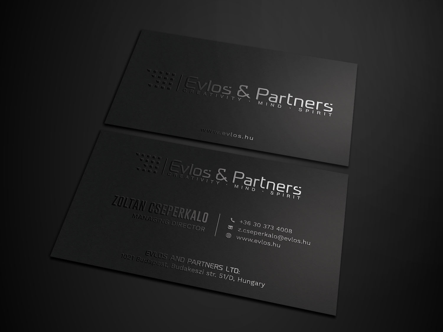 Business Card Design by Tripti Ranjan Gain for Evlos & Partners Ltd. | Design #17116927