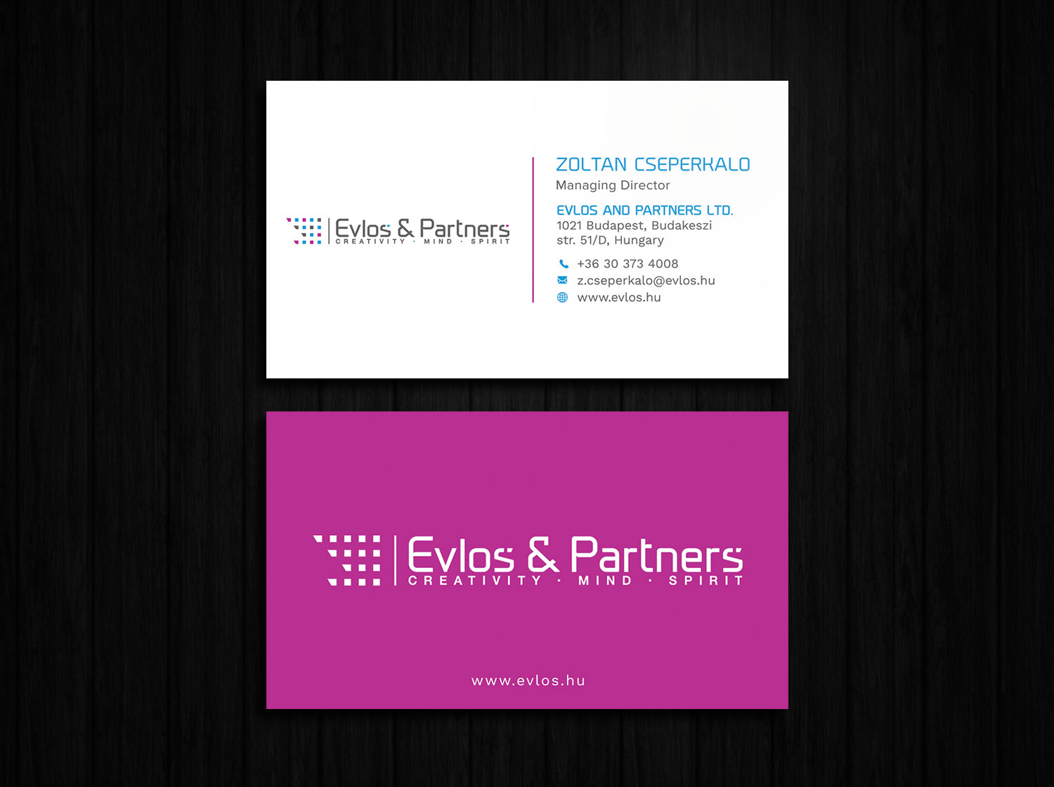 Business Card Design by Tripti Ranjan Gain for Evlos & Partners Ltd. | Design #17117048
