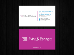 Business Card Design by Tripti Ranjan Gain for Evlos & Partners Ltd. | Design: #17117048