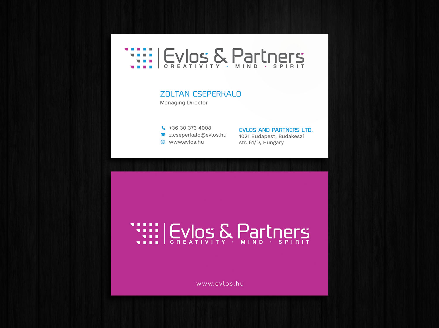 Business Card Design by Tripti Ranjan Gain for Evlos & Partners Ltd. | Design #17117052