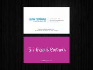 Business Card Design by Tripti Ranjan Gain for Evlos & Partners Ltd. | Design: #17117176
