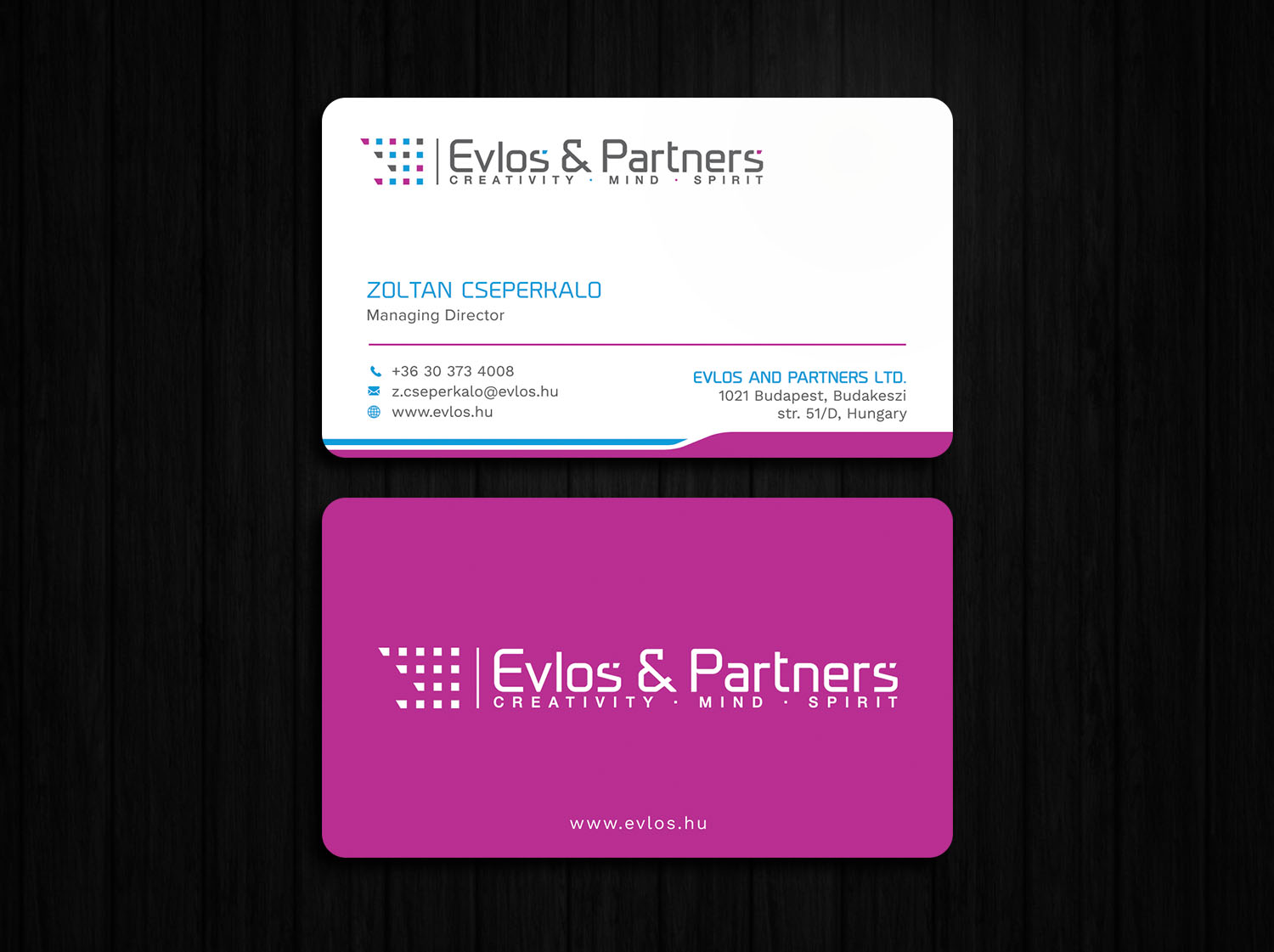 Business Card Design by Tripti Ranjan Gain for Evlos & Partners Ltd. | Design #17121176