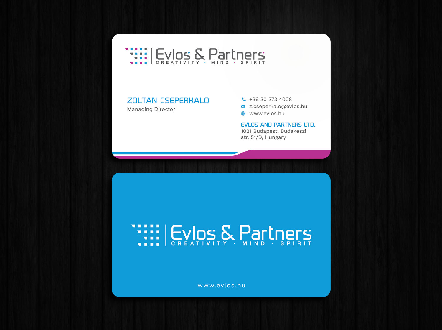 Business Card Design by Tripti Ranjan Gain for Evlos & Partners Ltd. | Design #17121177