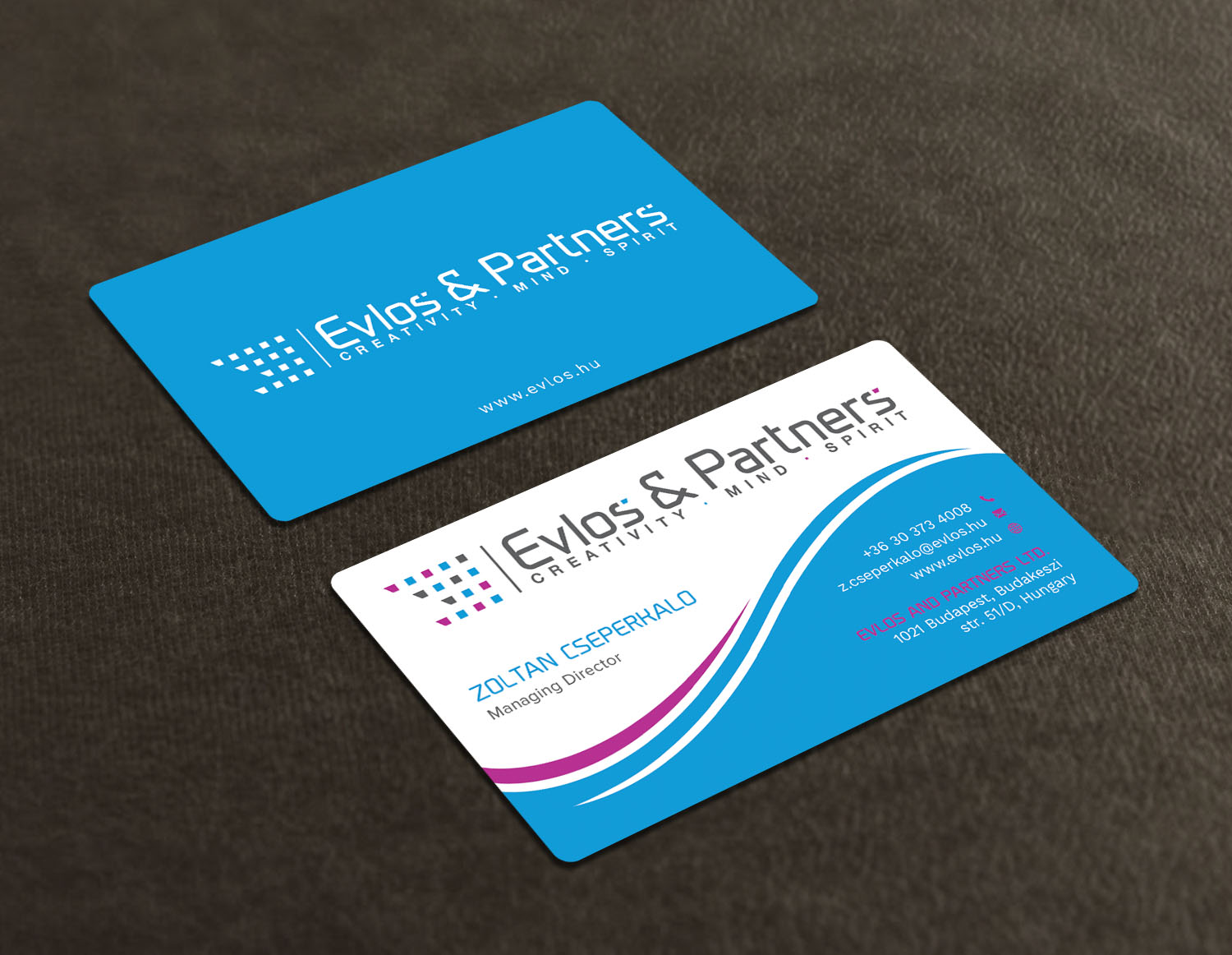 Business Card Design by Tripti Ranjan Gain for Evlos & Partners Ltd. | Design #17121178
