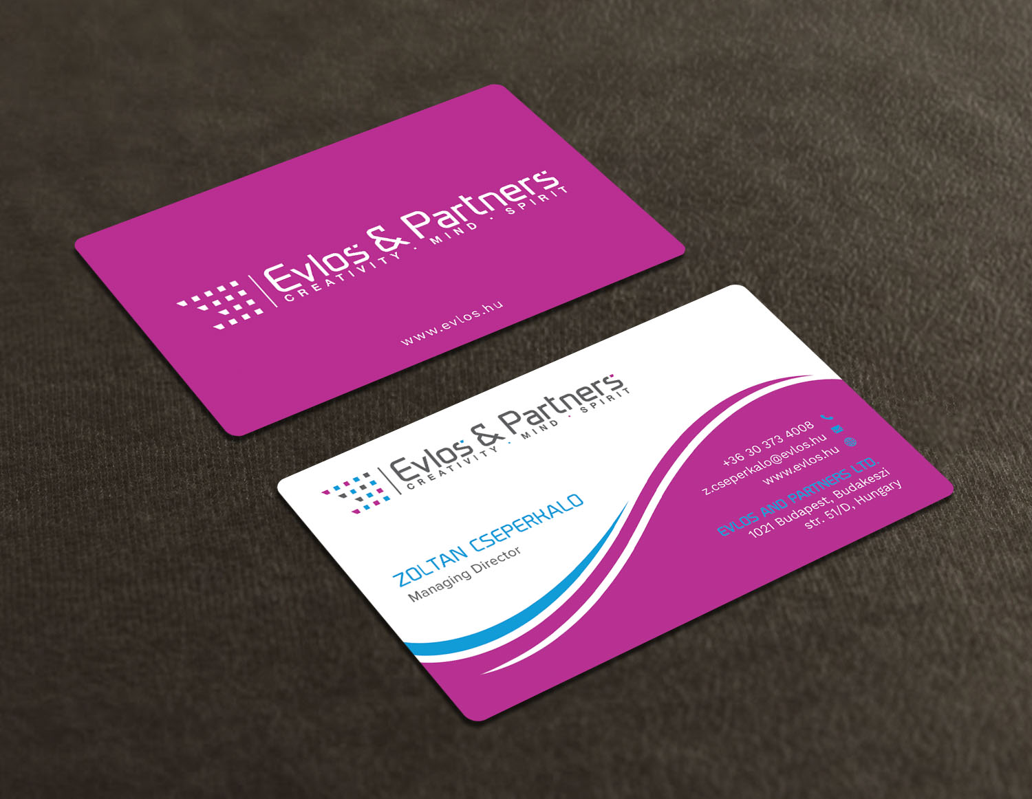 Business Card Design by Tripti Ranjan Gain for Evlos & Partners Ltd. | Design #17121185