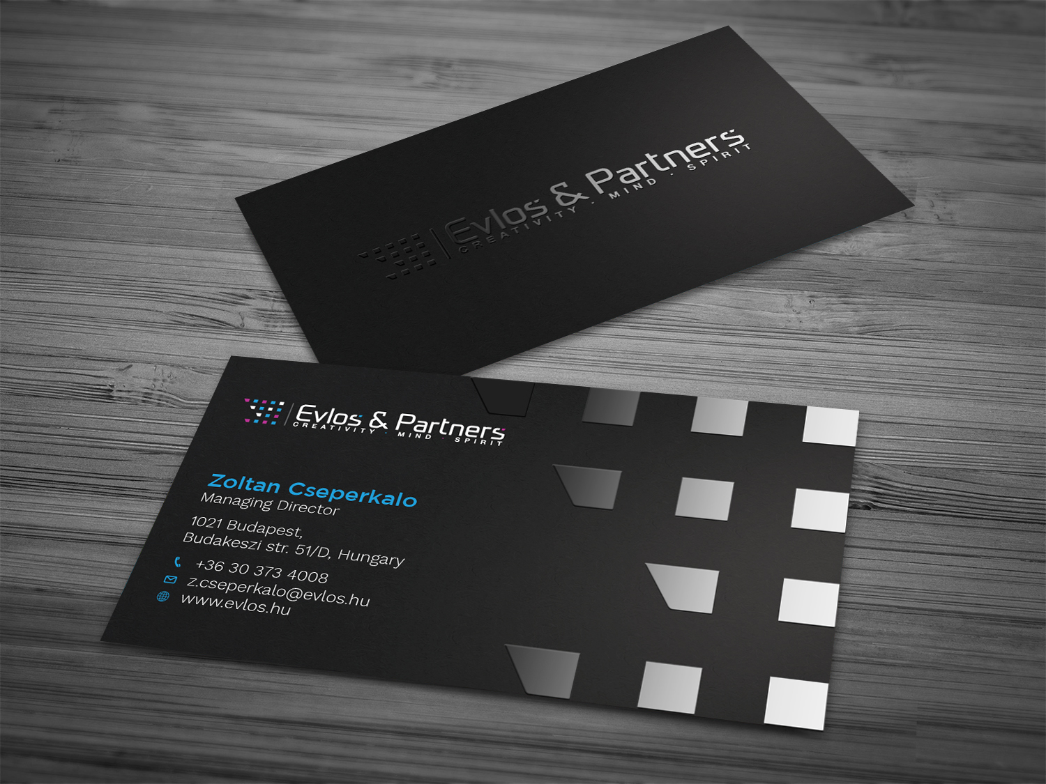 Business Card Design by Tripti Ranjan Gain for Evlos & Partners Ltd. | Design #17121332