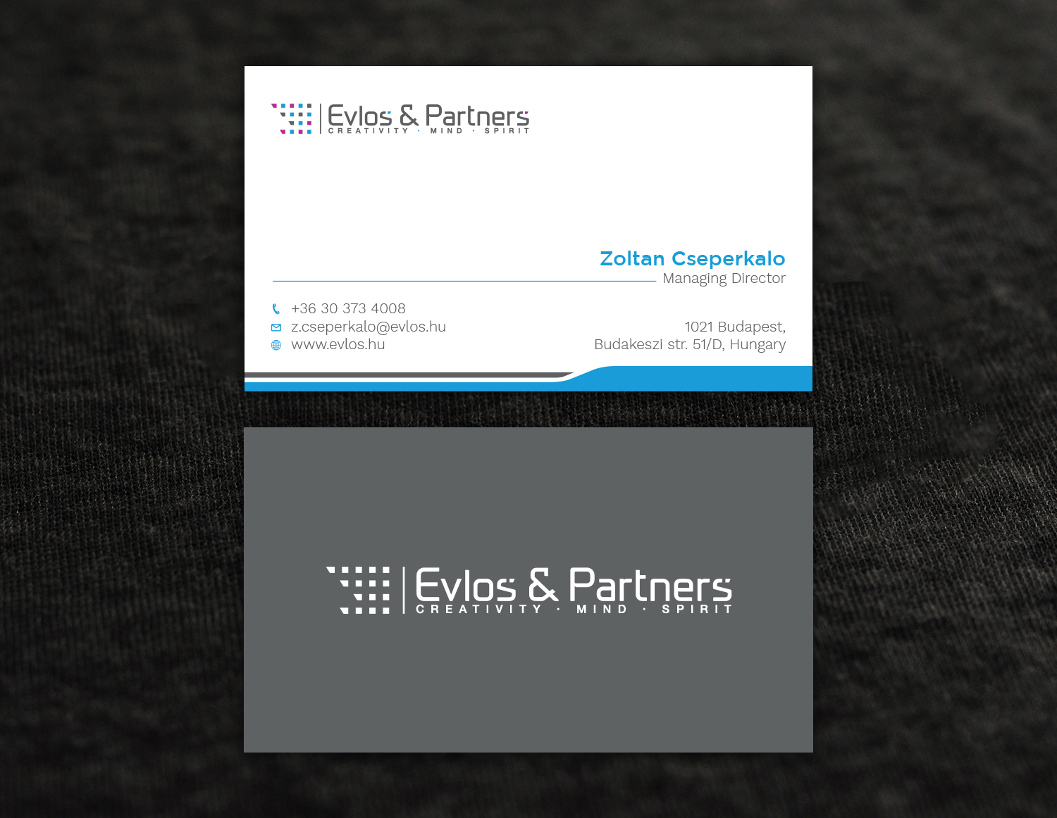 Business Card Design by Tripti Ranjan Gain for Evlos & Partners Ltd. | Design #17121342