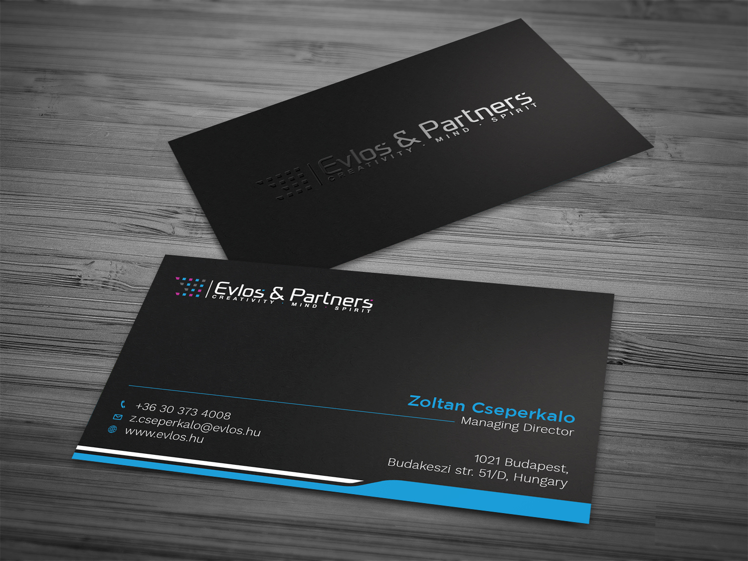 Business Card Design by Tripti Ranjan Gain for Evlos & Partners Ltd. | Design #17121343