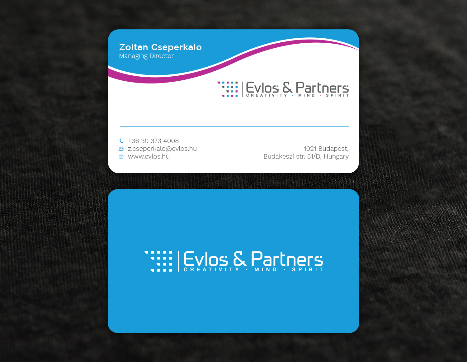 Business Card Design by Tripti Ranjan Gain for Evlos & Partners Ltd. | Design #17122963