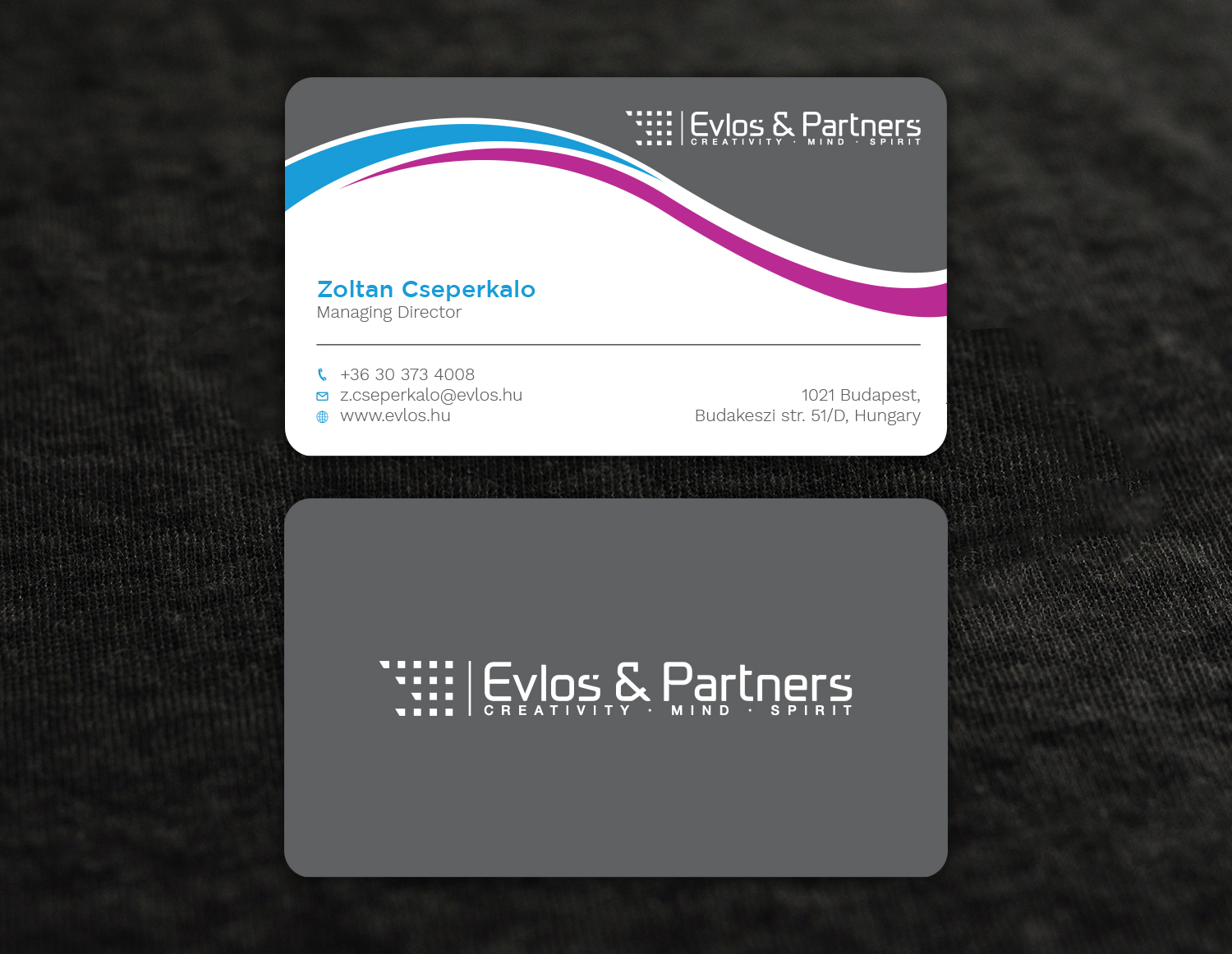 Business Card Design by Tripti Ranjan Gain for Evlos & Partners Ltd. | Design #17122980