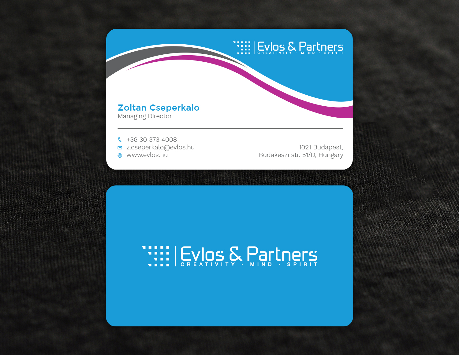 Business Card Design by Tripti Ranjan Gain for Evlos & Partners Ltd. | Design #17122981