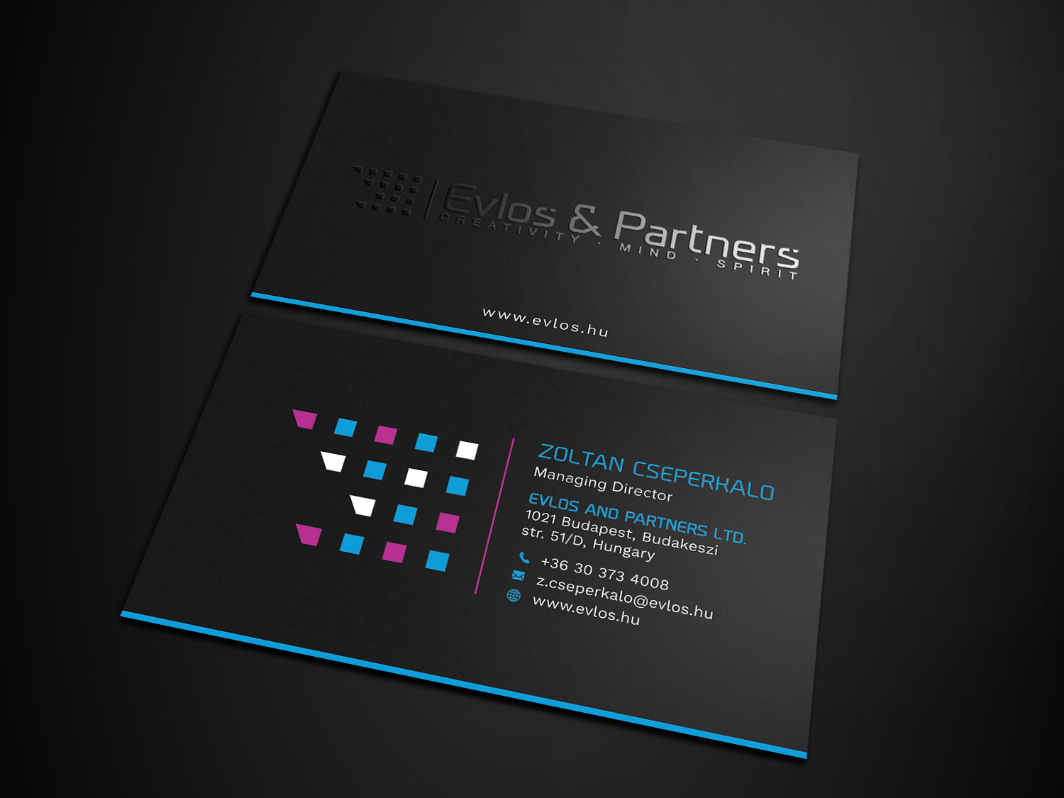 Business Card Design by Tripti Ranjan Gain for Evlos & Partners Ltd. | Design #17340557