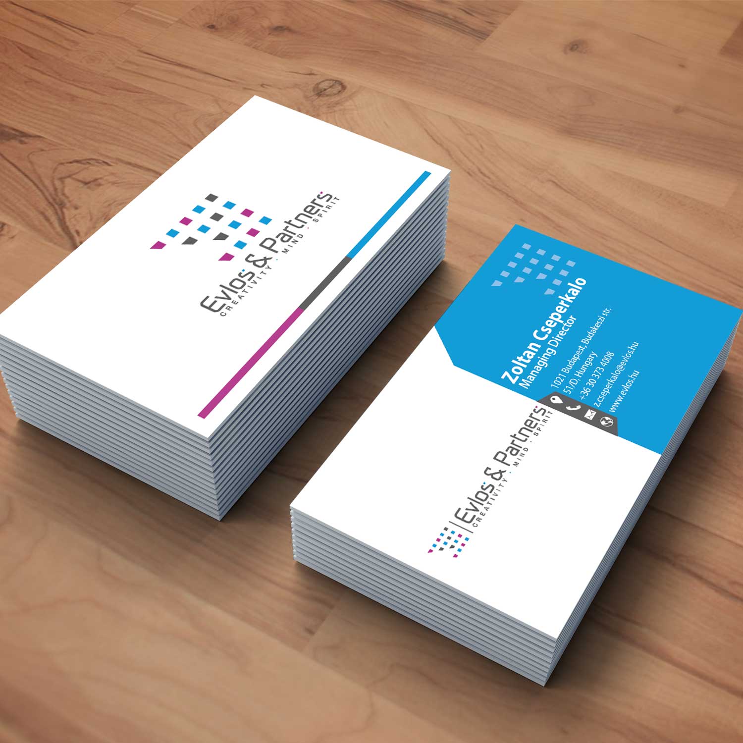 Business Card Design by oomardesigns for Evlos & Partners Ltd. | Design #17117881