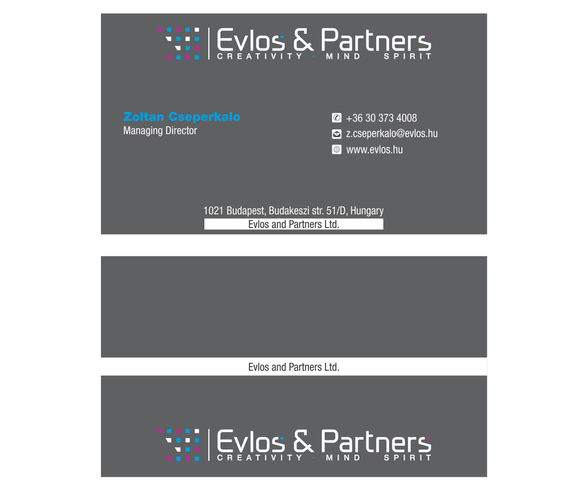 Business Card Design by Mahakal Graphics for Evlos & Partners Ltd. | Design #17156393