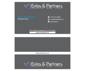 Diseño de Tarjeta de Presentación por Mahakal Graphics para Evlos & Partners Ltd. | Diseño: #17156393