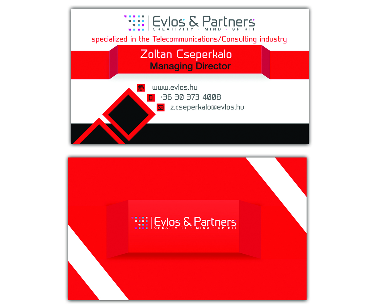 Business Card Design by Aziz 4 for Evlos & Partners Ltd. | Design #17208101