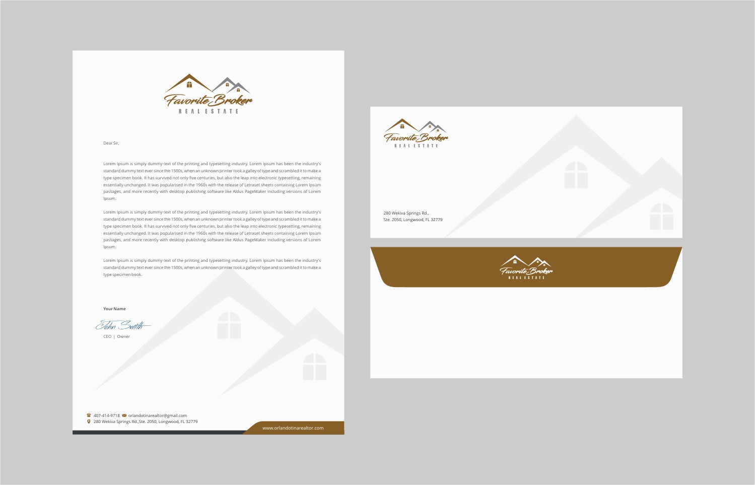 Stationery Design by INDIAN_Ashok for Favorite Broker Real Estate | Design #17127754