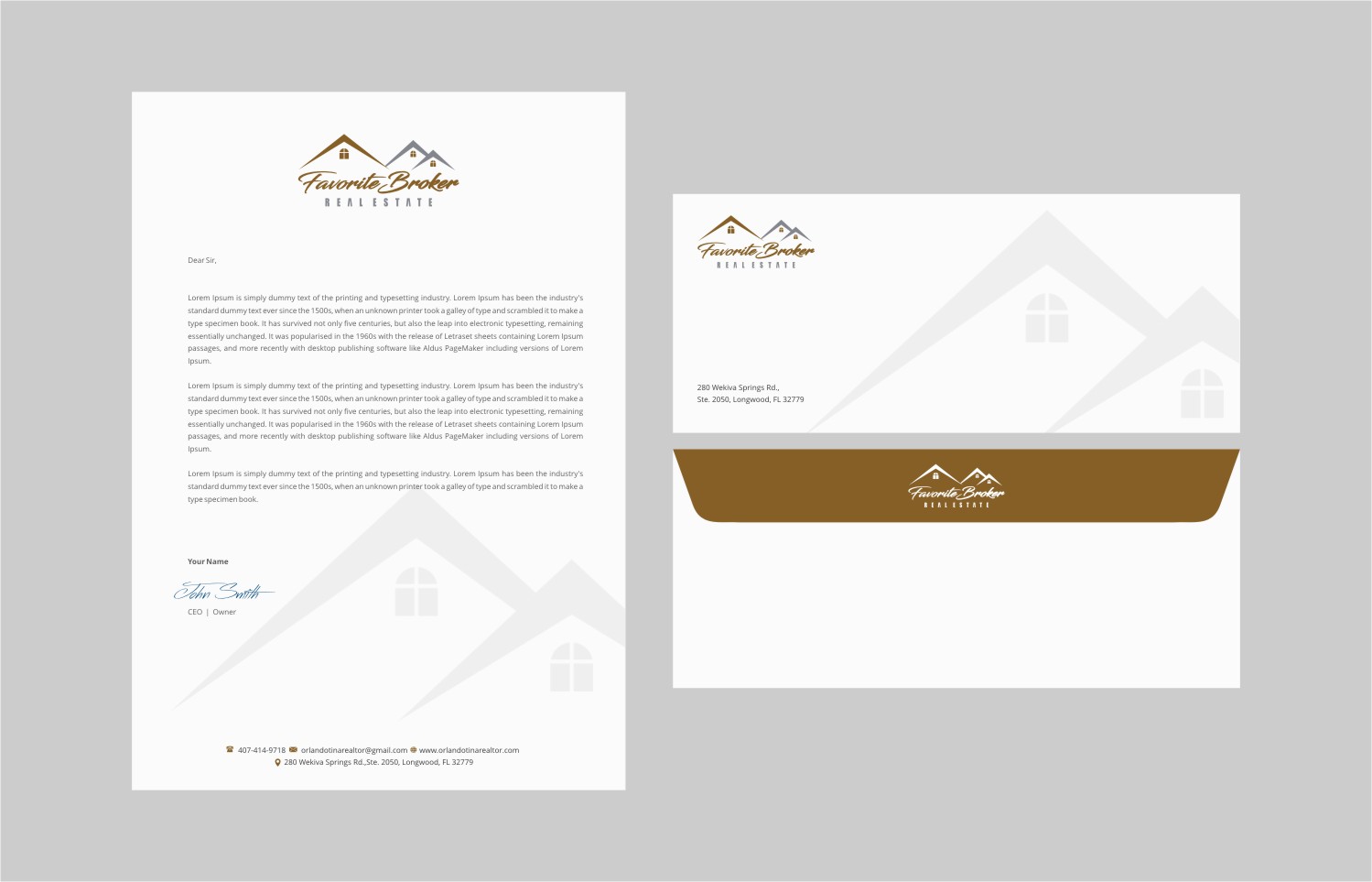 Stationery Design by INDIAN_Ashok for Favorite Broker Real Estate | Design #17127758