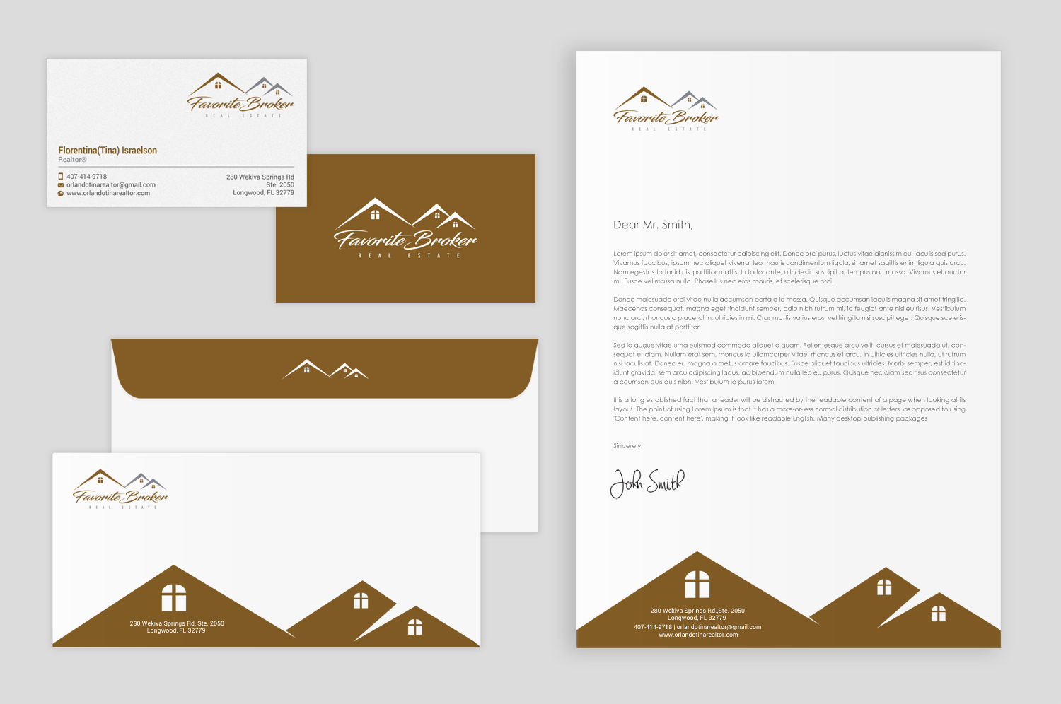 Stationery Design by chandrayaan.creative for Favorite Broker Real Estate | Design #17121247