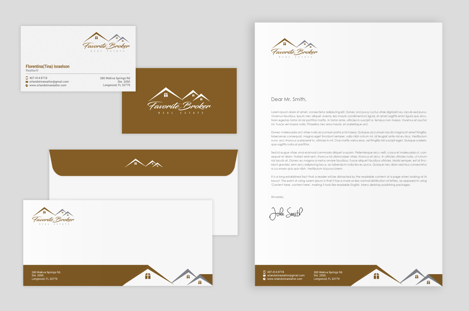 Stationery Design by chandrayaan.creative for Favorite Broker Real Estate | Design #17121250