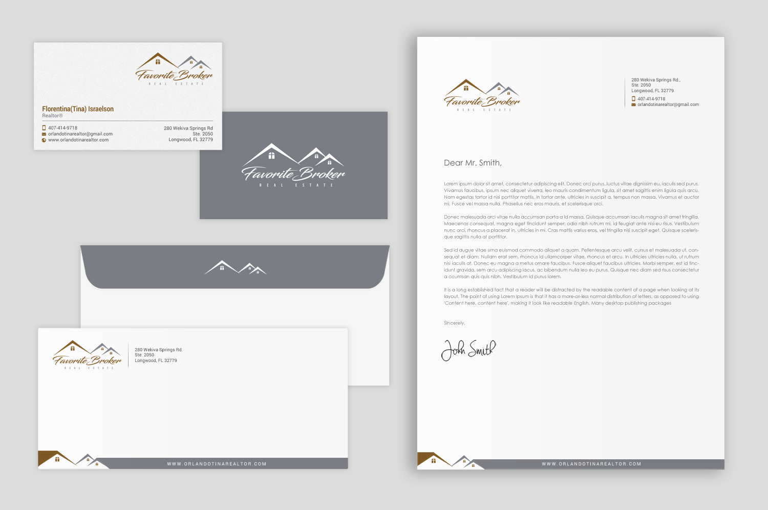 Stationery Design by chandrayaan.creative for Favorite Broker Real Estate | Design #17121287