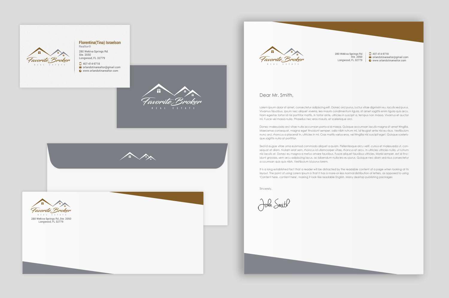 Stationery Design by chandrayaan.creative for Favorite Broker Real Estate | Design #17124466