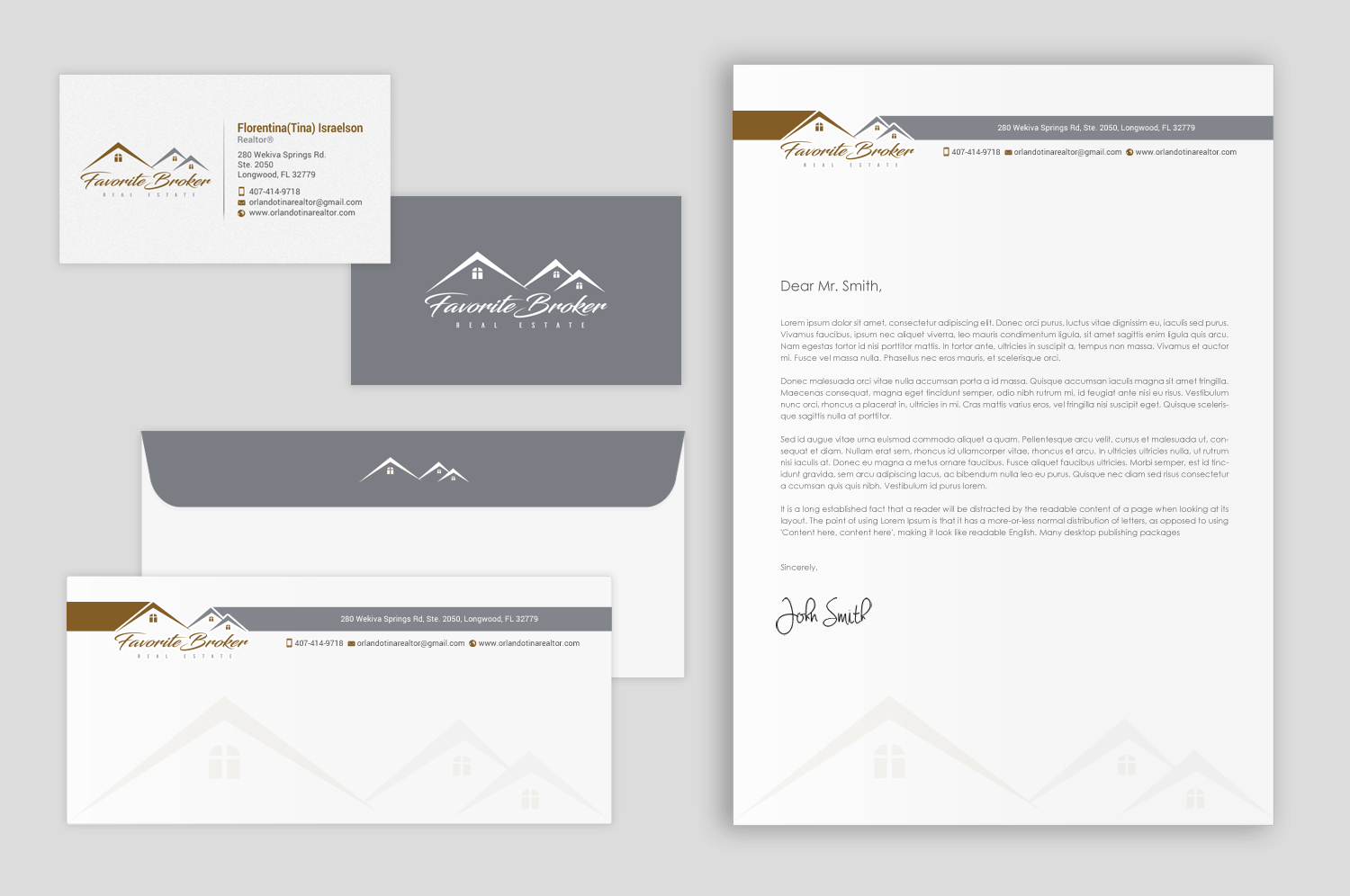Stationery Design by chandrayaan.creative for Favorite Broker Real Estate | Design #17124477