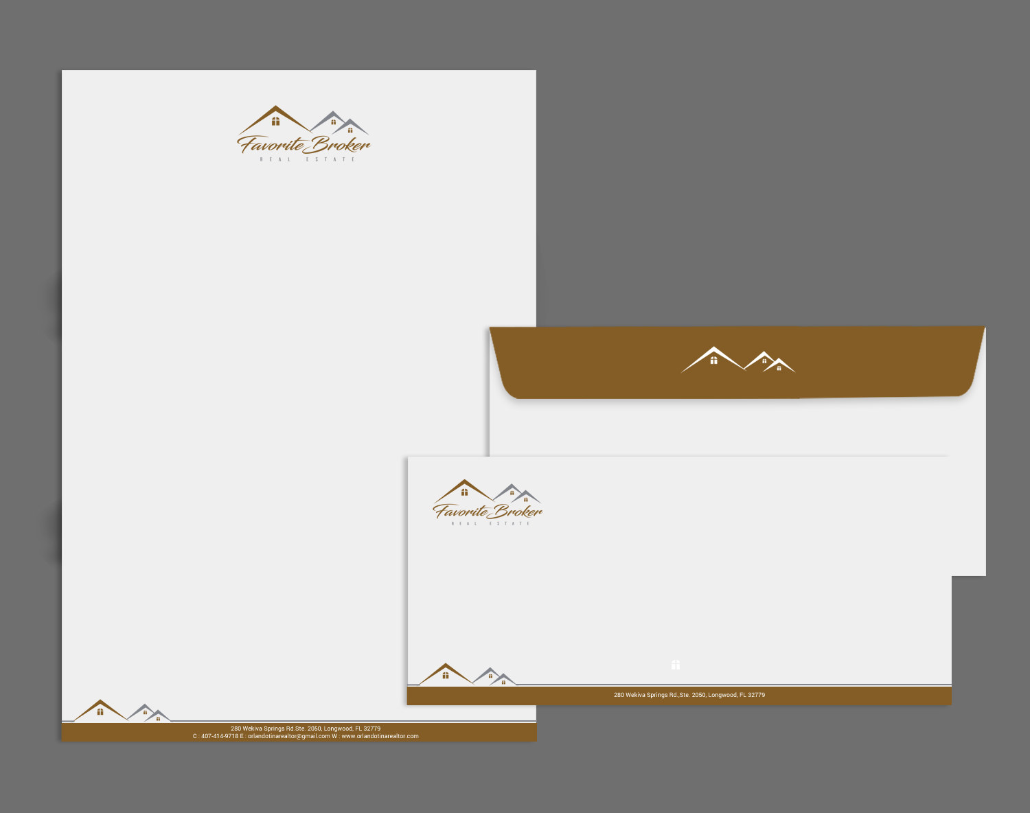 Stationery Design by chandrayaan.creative for Favorite Broker Real Estate | Design #17135899
