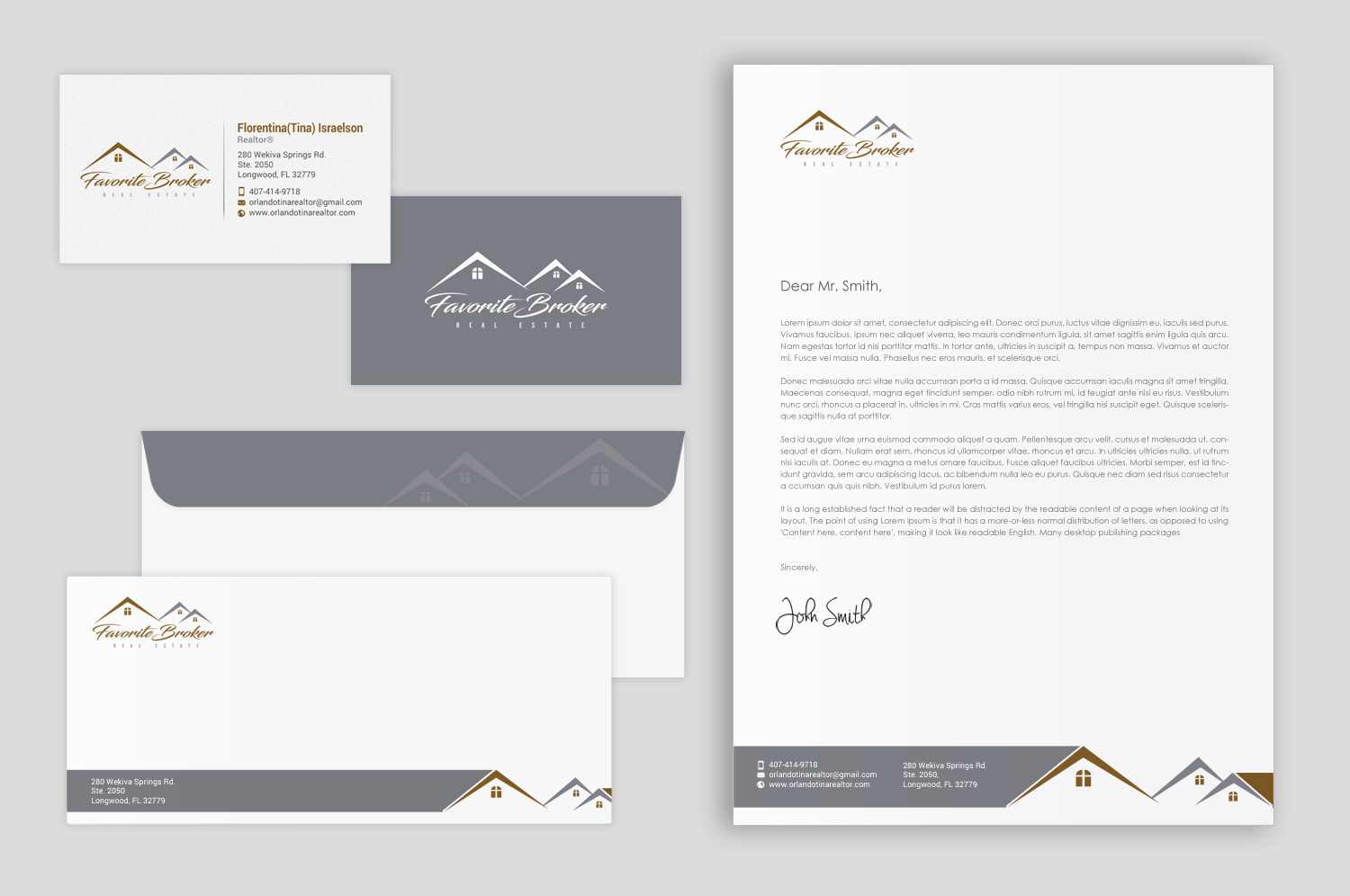 Stationery Design by chandrayaan.creative for Favorite Broker Real Estate | Design #17142944