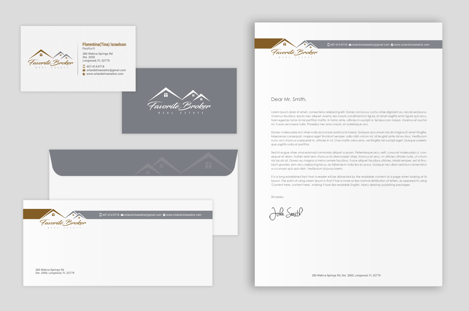 Stationery Design by chandrayaan.creative for Favorite Broker Real Estate | Design #17143222