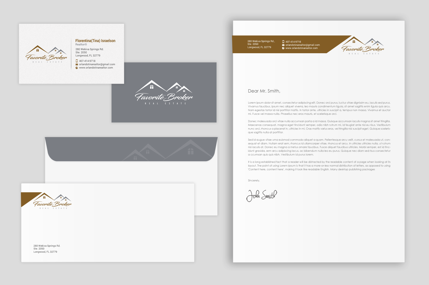 Stationery Design by chandrayaan.creative for Favorite Broker Real Estate | Design #17143242
