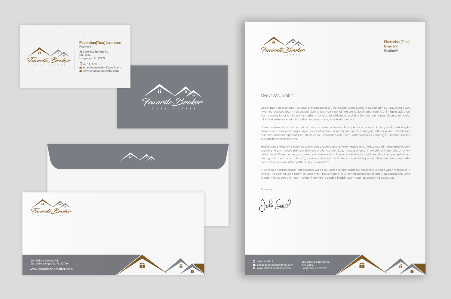 Stationery Design by chandrayaan.creative for Favorite Broker Real Estate | Design #17156273
