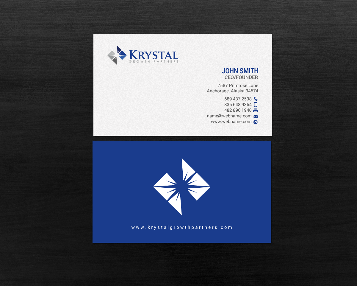 Business Card Design by chandrayaan.creative for Krystal Growth Partners Ltd. | Design #17133437