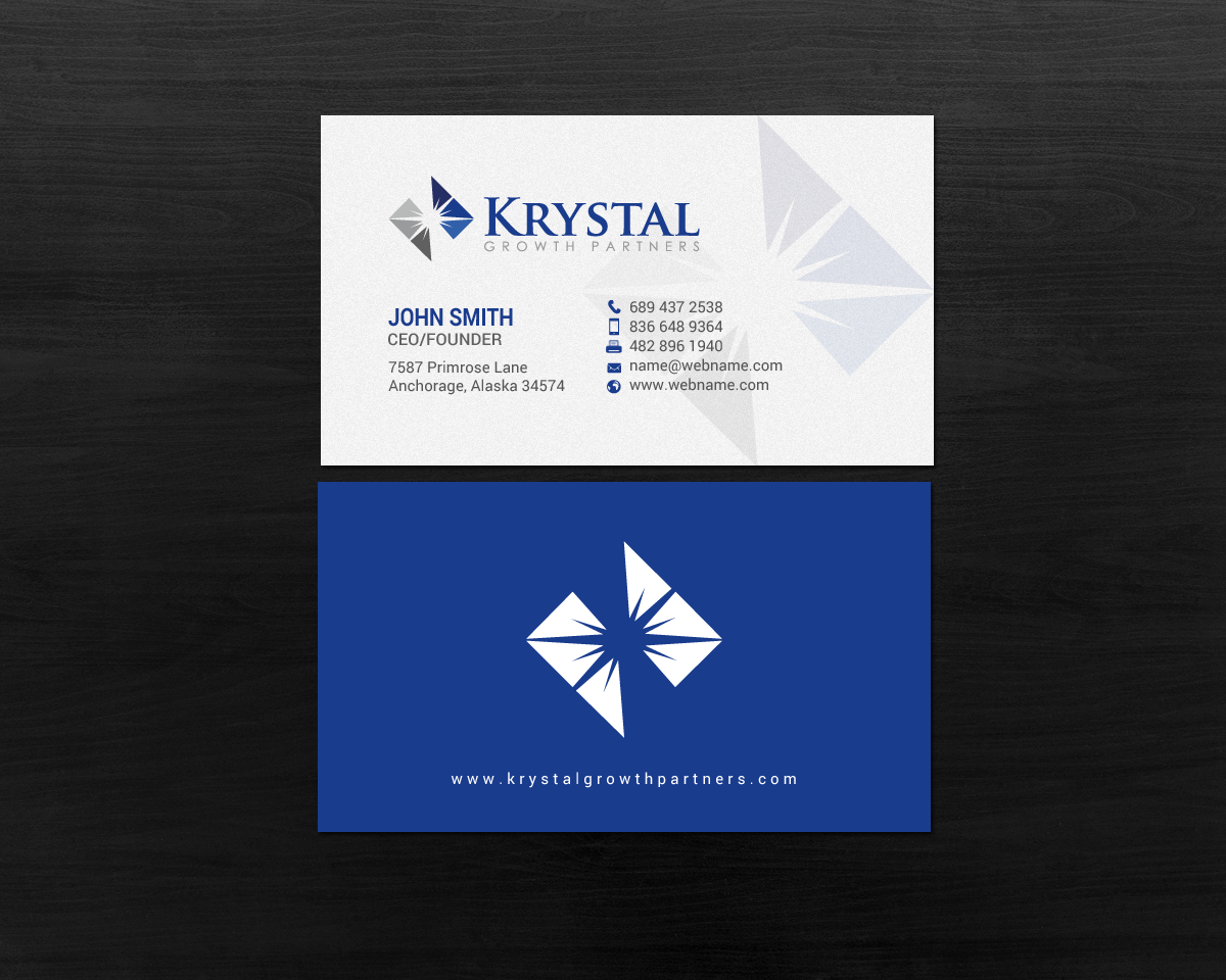 Business Card Design by chandrayaan.creative for Krystal Growth Partners Ltd. | Design #17133438