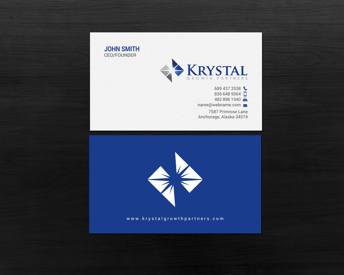 Business Card Design by chandrayaan.creative for Krystal Growth Partners Ltd. | Design #17133439
