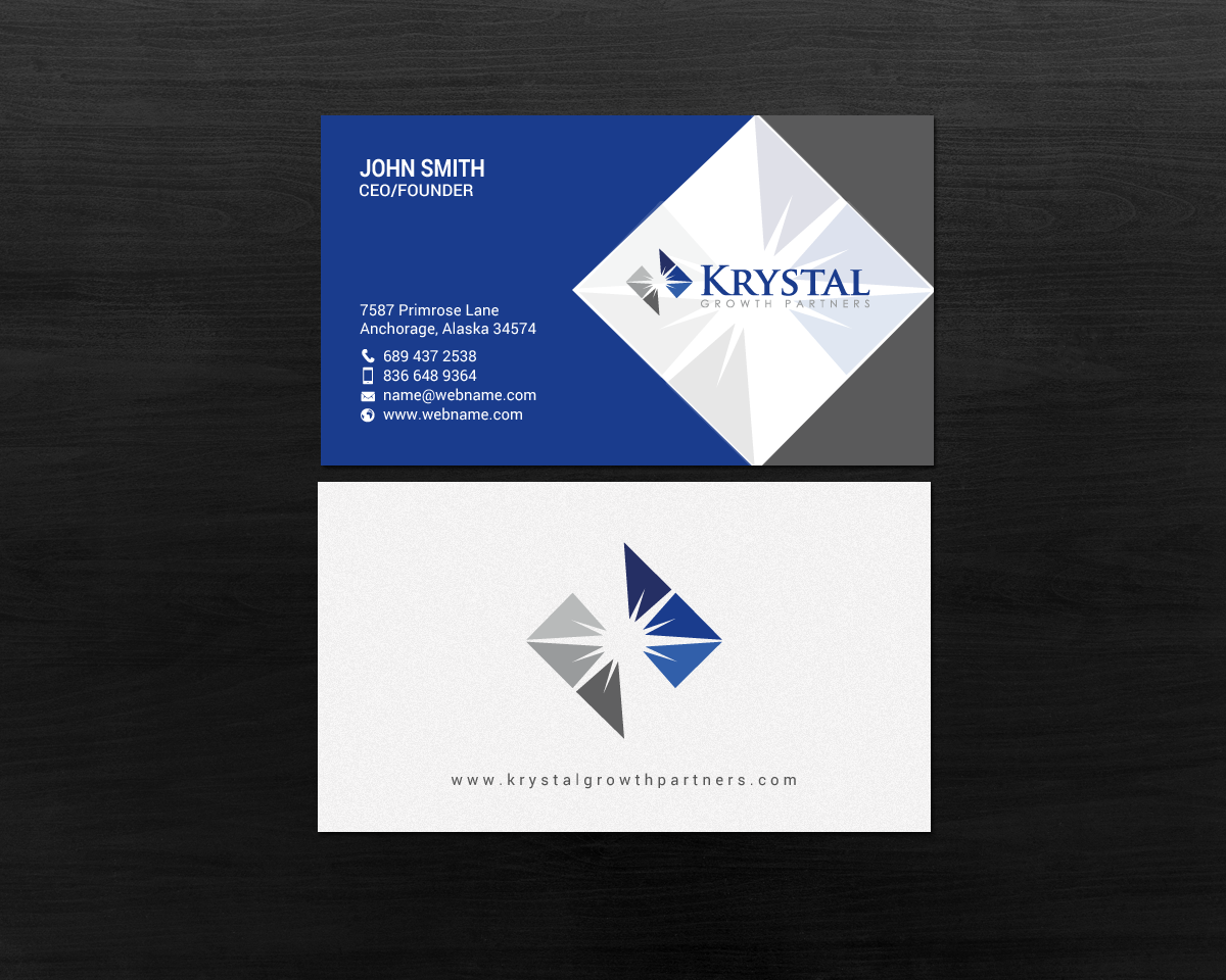 Business Card Design by chandrayaan.creative for Krystal Growth Partners Ltd. | Design #17133464