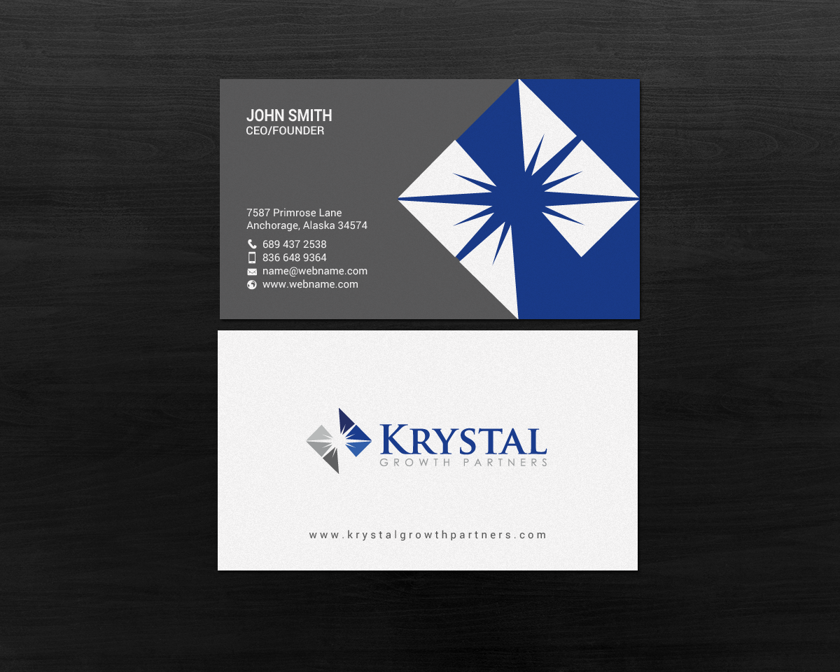 Business Card Design by chandrayaan.creative for Krystal Growth Partners Ltd. | Design #17133709