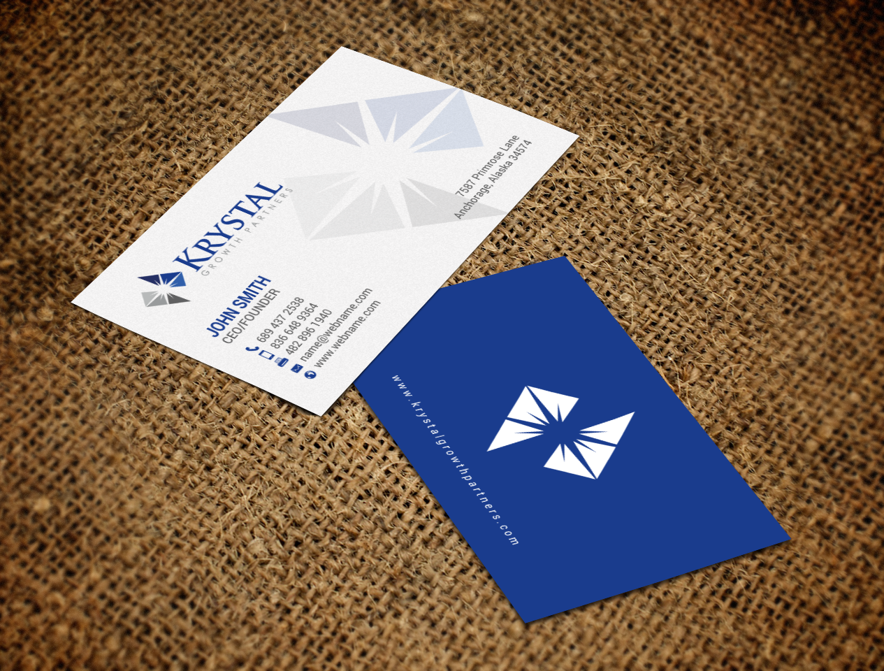 Business Card Design by chandrayaan.creative for Krystal Growth Partners Ltd. | Design #17133715