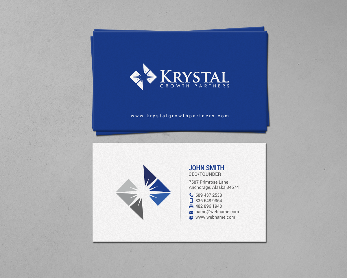 Business Card Design by chandrayaan.creative for Krystal Growth Partners Ltd. | Design #17133719