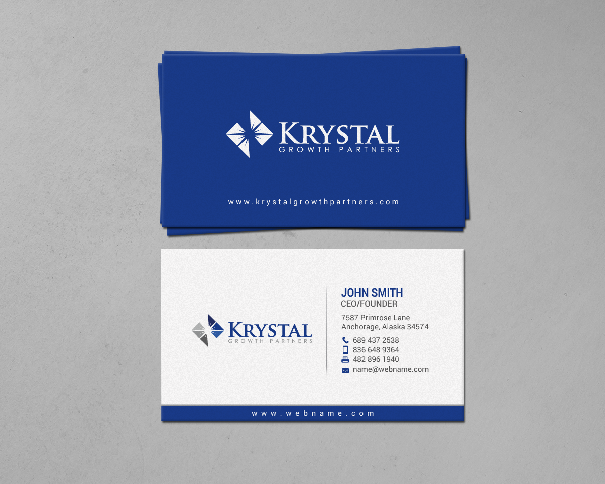 Business Card Design by chandrayaan.creative for Krystal Growth Partners Ltd. | Design #17133721