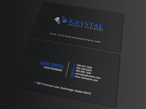 Business Card Design by chandrayaan.creative for Krystal Growth Partners Ltd. | Design: #17133722