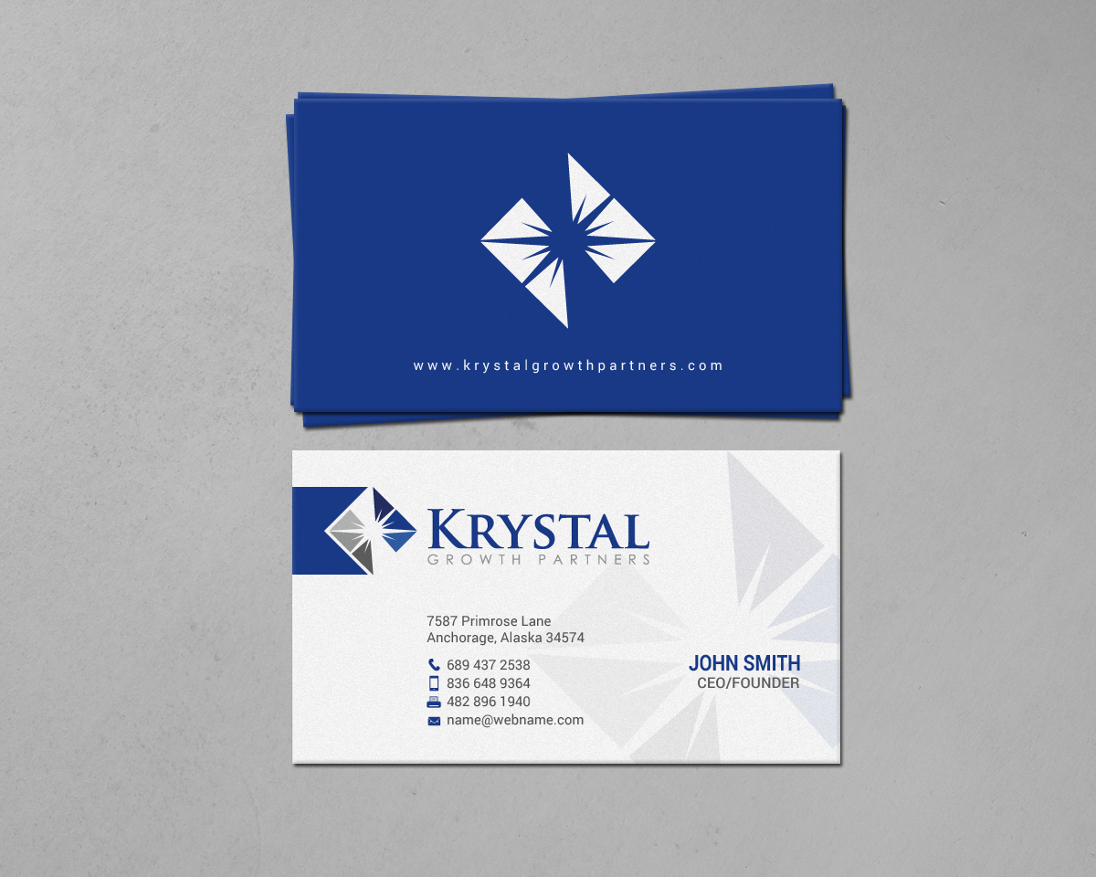 Business Card Design by chandrayaan.creative for Krystal Growth Partners Ltd. | Design #17133723
