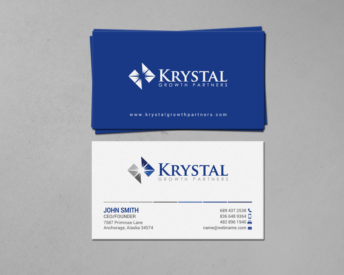 Business Card Design by chandrayaan.creative for Krystal Growth Partners Ltd. | Design #17133726