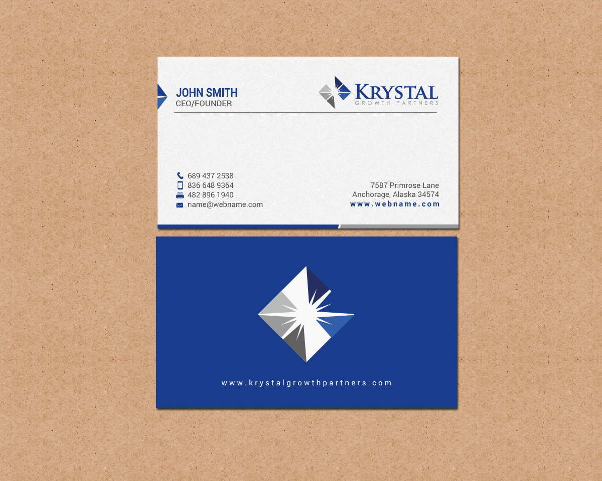Business Card Design by chandrayaan.creative for Krystal Growth Partners Ltd. | Design #17133881
