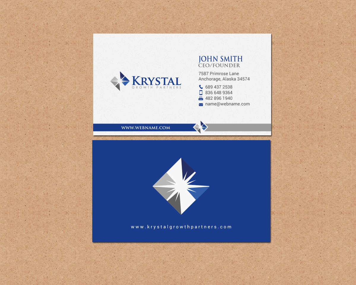 Business Card Design by chandrayaan.creative for Krystal Growth Partners Ltd. | Design #17133886