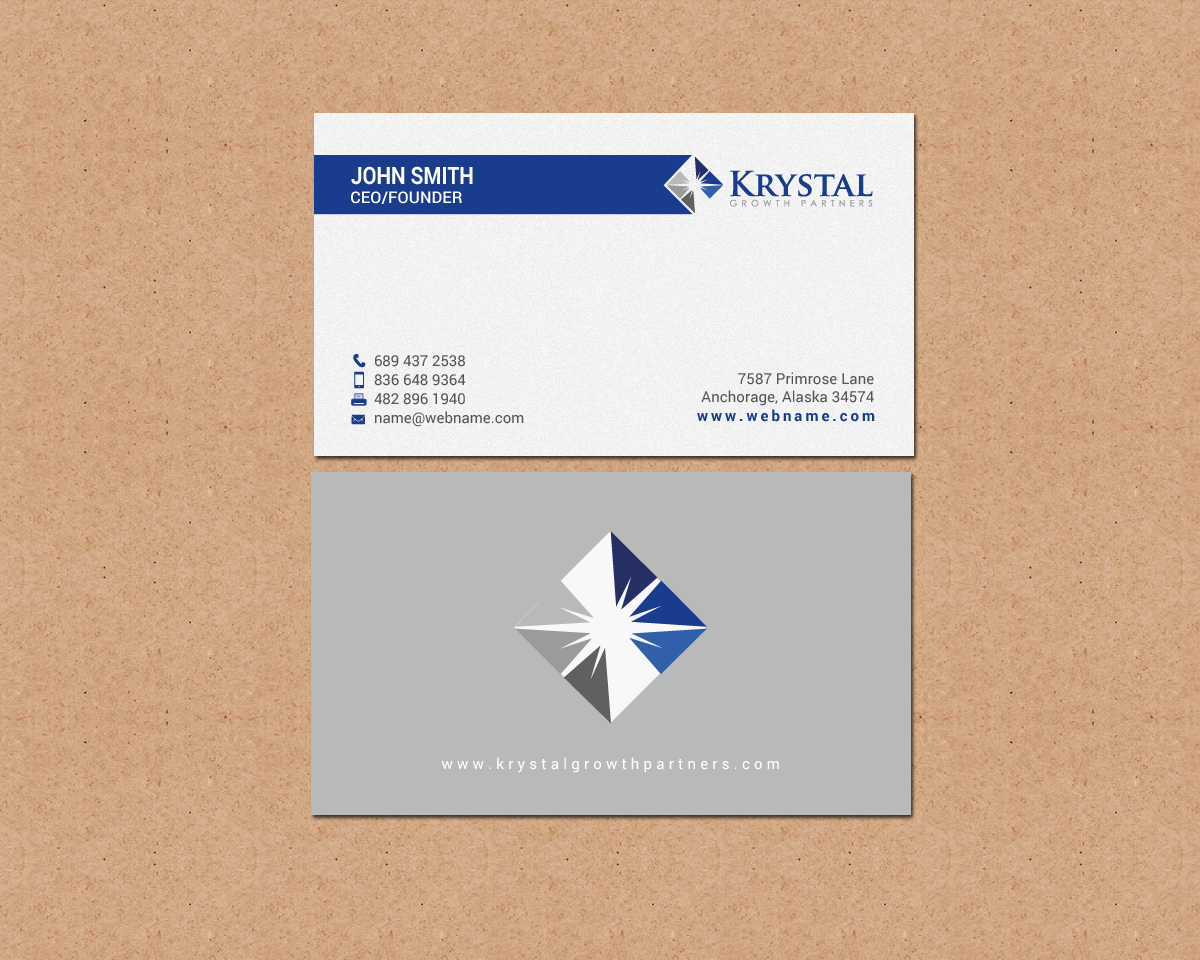 Business Card Design by chandrayaan.creative for Krystal Growth Partners Ltd. | Design #17133887
