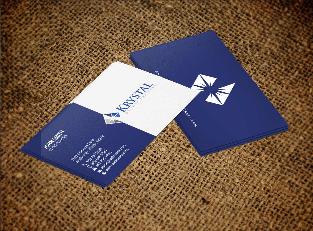 Business Card Design by chandrayaan.creative for Krystal Growth Partners Ltd. | Design #17133889