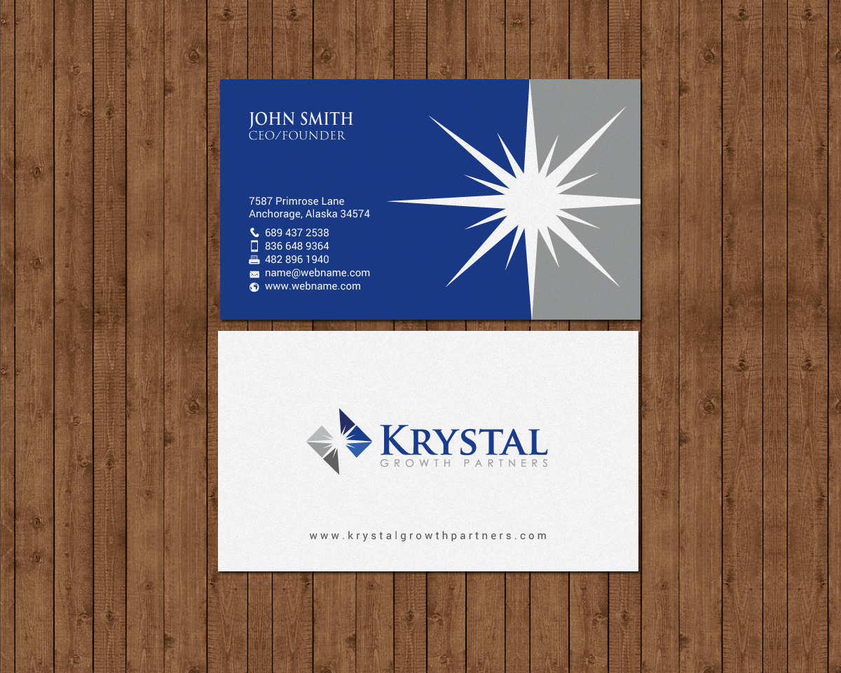Business Card Design by chandrayaan.creative for Krystal Growth Partners Ltd. | Design #17133899