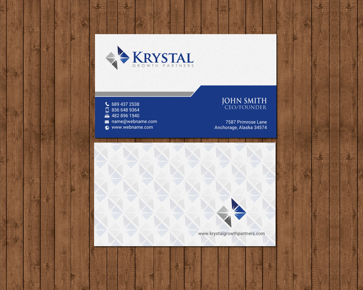 Business Card Design by chandrayaan.creative for Krystal Growth Partners Ltd. | Design #17133900
